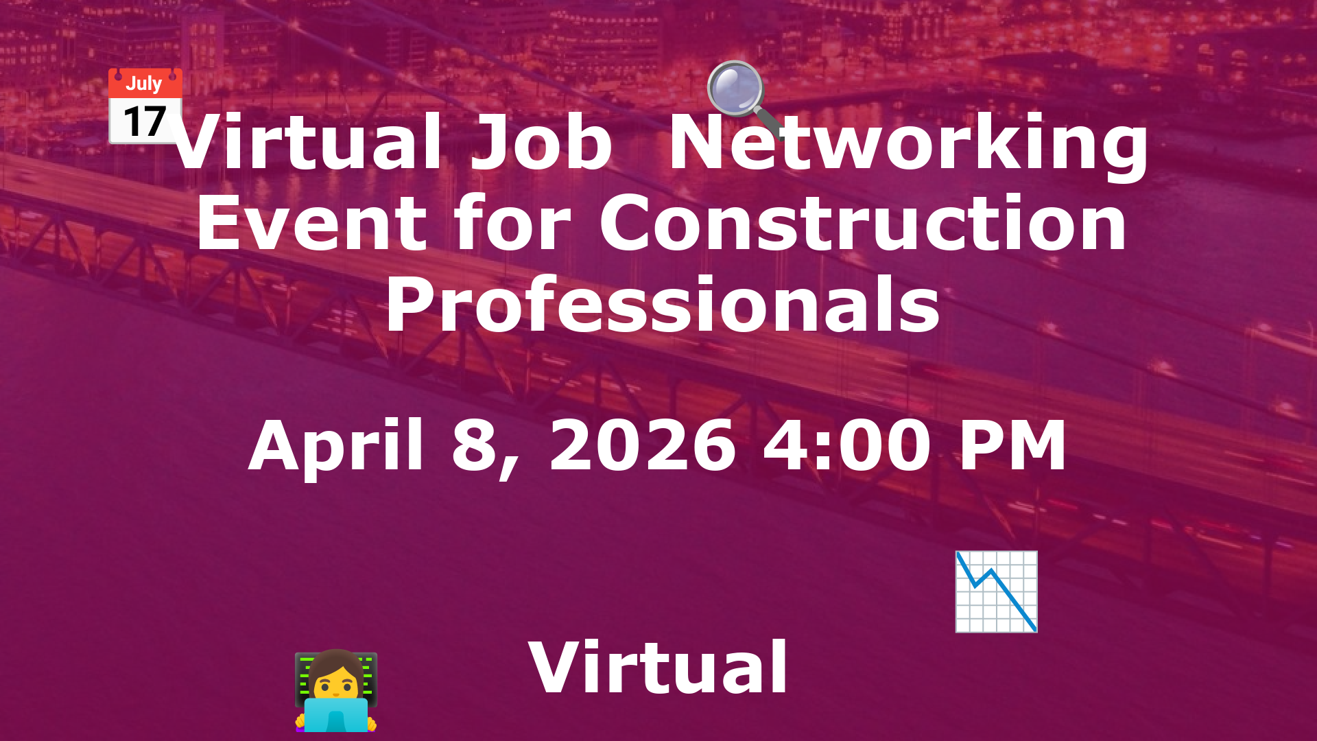 Virtual Job  Networking Event for Construction Professionals event image